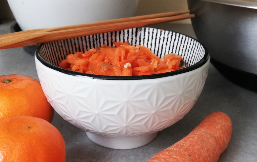 Salade de carottes sauce aux clémentines
